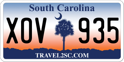 SC license plate XOV935