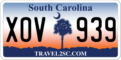 SC license plate XOV939