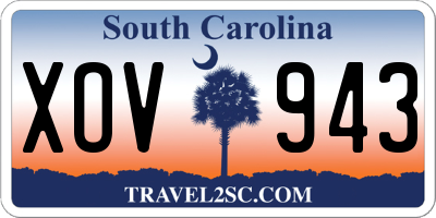 SC license plate XOV943