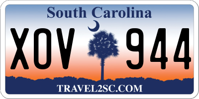 SC license plate XOV944