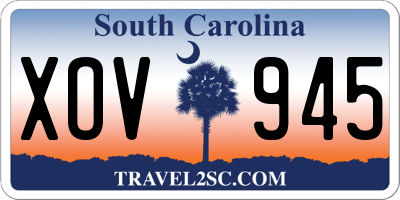 SC license plate XOV945