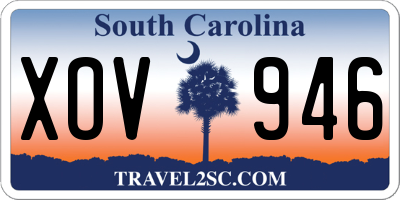 SC license plate XOV946