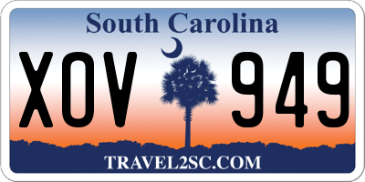 SC license plate XOV949