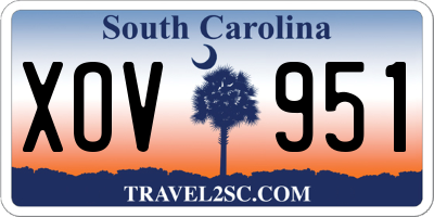 SC license plate XOV951