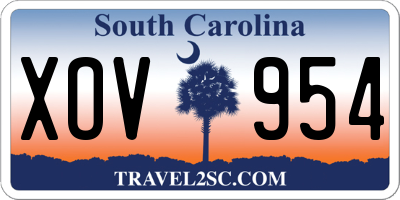 SC license plate XOV954