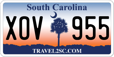 SC license plate XOV955