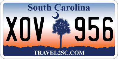 SC license plate XOV956