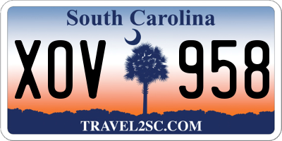 SC license plate XOV958