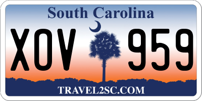 SC license plate XOV959