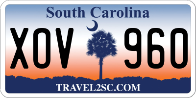 SC license plate XOV960