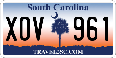 SC license plate XOV961