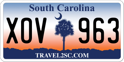 SC license plate XOV963