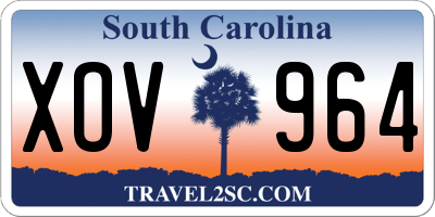 SC license plate XOV964