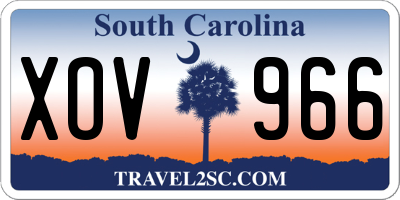 SC license plate XOV966