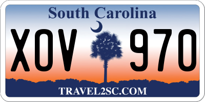 SC license plate XOV970