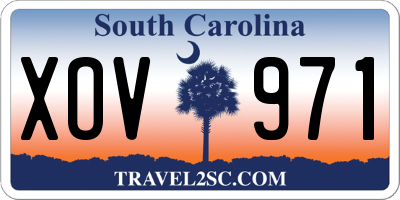 SC license plate XOV971