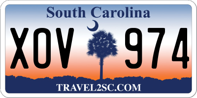 SC license plate XOV974