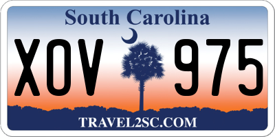 SC license plate XOV975