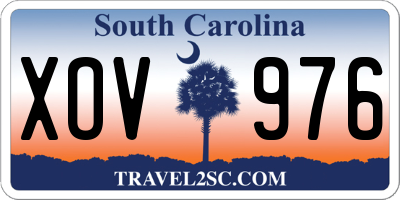 SC license plate XOV976