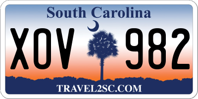 SC license plate XOV982