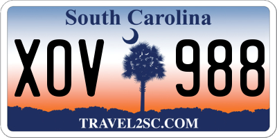 SC license plate XOV988