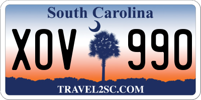 SC license plate XOV990
