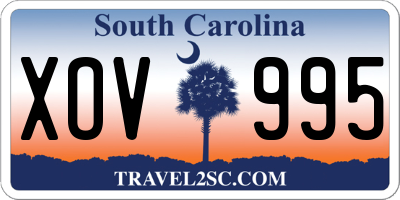 SC license plate XOV995