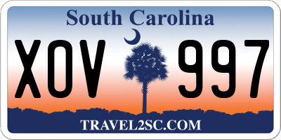 SC license plate XOV997