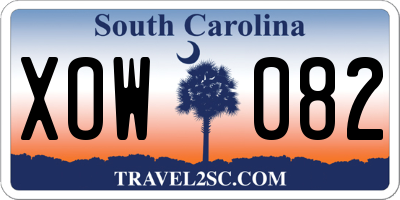 SC license plate XOW082