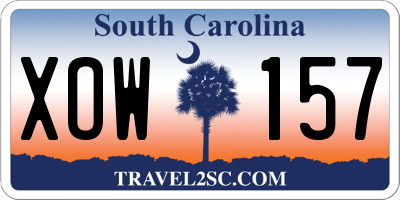 SC license plate XOW157