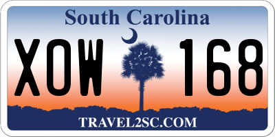 SC license plate XOW168