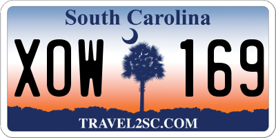 SC license plate XOW169