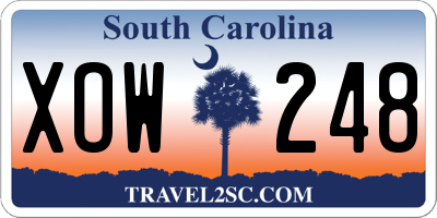 SC license plate XOW248