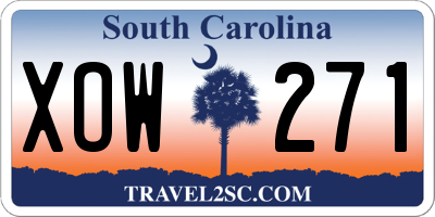 SC license plate XOW271