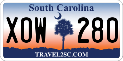 SC license plate XOW280