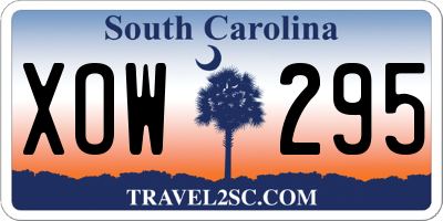 SC license plate XOW295