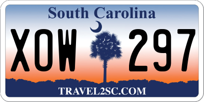 SC license plate XOW297