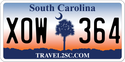 SC license plate XOW364