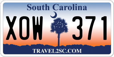 SC license plate XOW371