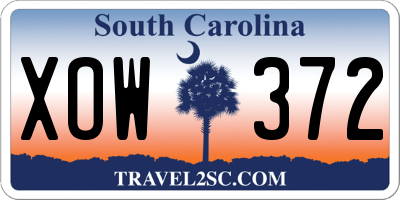 SC license plate XOW372