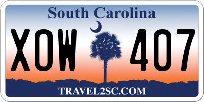 SC license plate XOW407