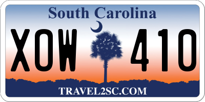 SC license plate XOW410