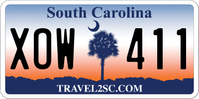 SC license plate XOW411