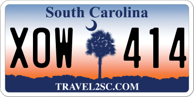 SC license plate XOW414