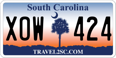 SC license plate XOW424
