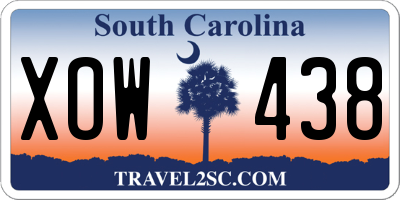 SC license plate XOW438