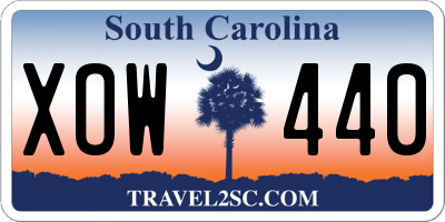 SC license plate XOW440