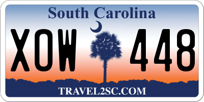 SC license plate XOW448