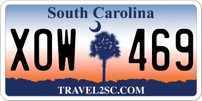 SC license plate XOW469