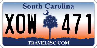 SC license plate XOW471